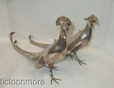 VINTAGE WEIDLICH BROS ALFRED FLAUDER ART DECO PHEASANT PEACOCKS BIRD PAIR 2257