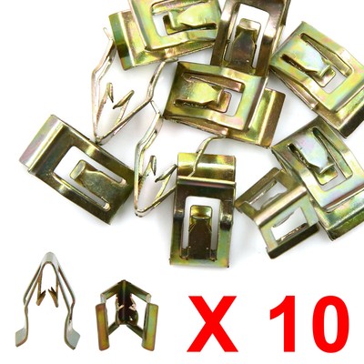 10 Stk. Autokonsole Gerät Panel Armaturenbrett Klammern Halterung Metall Bronzen