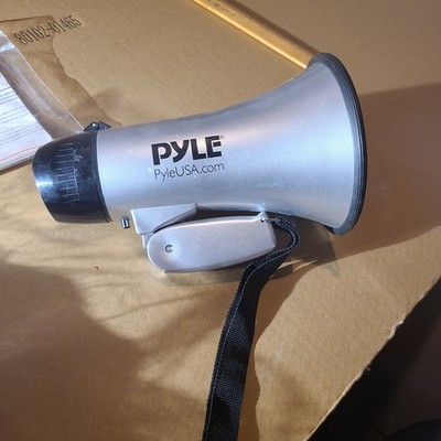 Pyle Compact Megaphone Speaker Battery Operated Siren Alarm Mode Volume