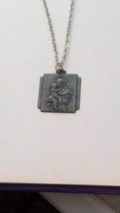 Spiritual Religious Charm Pewter Pendant Necklace