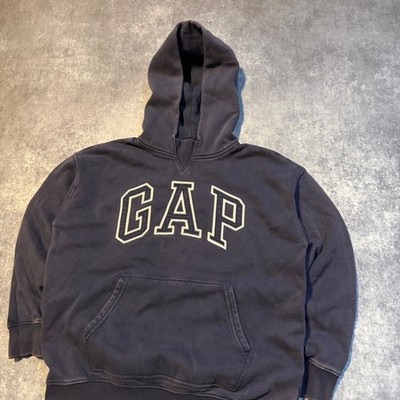 GAP Kids Hoodie Pullover Navy Blue Logo Graphic Size 12