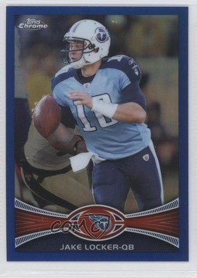 2012 Topps Chrome Blue Refractor 195/199 Jake Locker #135 5h6