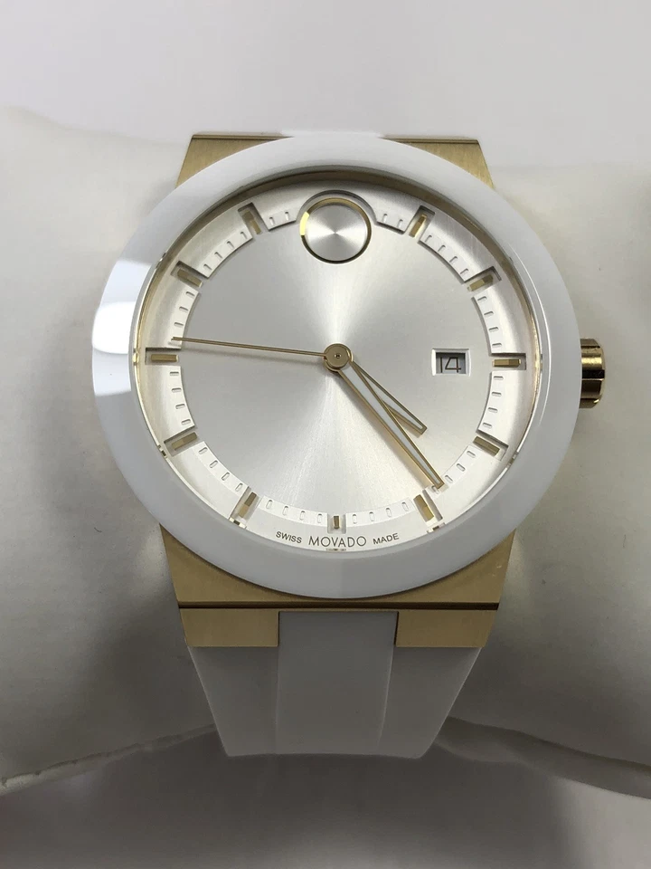 Movado Bold Fusion SWISS Quartz White Dial Rubber Strap Men's Watch 3600899 - image 2 of 4
