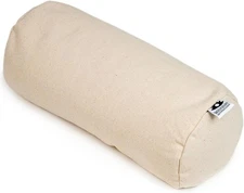 Buckwheat Neck Bolster Pillow, Husk Cervical Sleep Roll Natural White 