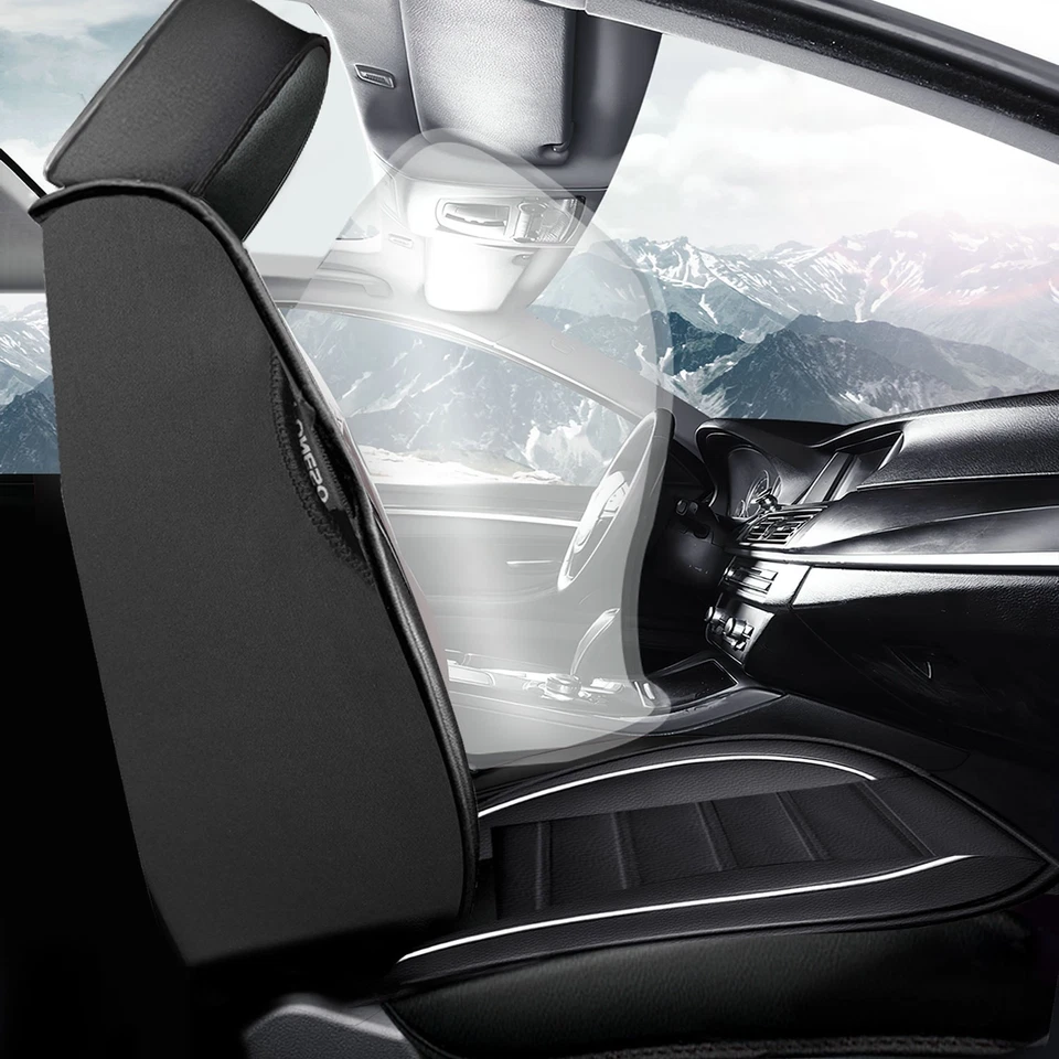 For Chevrolet Malibu Car Seat Cover Full Set Leather Front Rear Protector Pad - Image 4 of 4