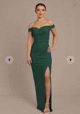 Off The Shoulder Green Dress NWT