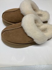 UGG Disquette 1122550 Chestnut Women Shoes Slippers Sandals VG Condition Size 8