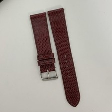 18mm Red Flat Lizard Leather Watch Band Genuine Lizard Watch Strap Men Handmade