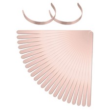 25Pcs Bracelet Blanks, 3/8 x 6" Copper Cuff Bangle Blanks Rose Gold, 1.6mm T