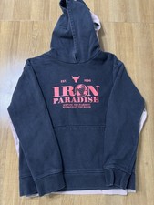 Under Armour Hoodie Youth Medium Black Pullover Project Rock Iron Paradise Boys