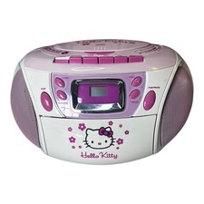 Hello Kitty CD Cassette Tape Stereo Radio Pink cd skips Read
