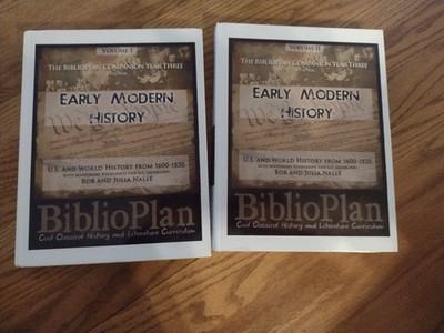 The BiblioPlan Companion Year Three: Early Modern History, Volume 1 & 2 Workbook