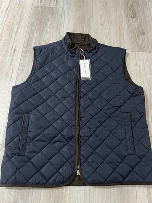 Collars & Co Voyager Vest Mens 2XL Navy Preppy Quilted Outdoor Work
