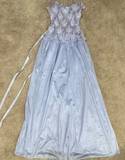 Vtg Lacy Lavender Papillon Nightgown