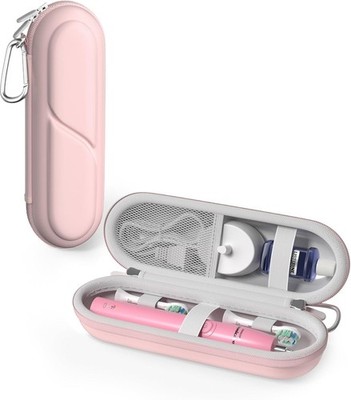 Elektrisches Zahnbürstenetui für Oral-B & Philips Sonicare, Reisehülle, rosa,