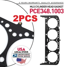 2PCS PCE348.1003 MLS Multi Layer Steel Head Gasket Replace For Chevrolet SBC 350