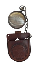 Colibri Quartz Pocket Watch Blue Dial Silver Full Hunter with Box