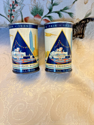 1939 New York World's Fair Vintage Libby's Treasure Ship Tin Coin Bank