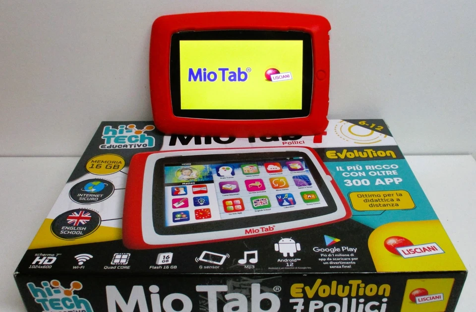 Lisciani Mio Tab 7'' Evolution 2022 Kinder 6-12J Tablet Speicher 16GB  Italienis - Bild 2 von 4
