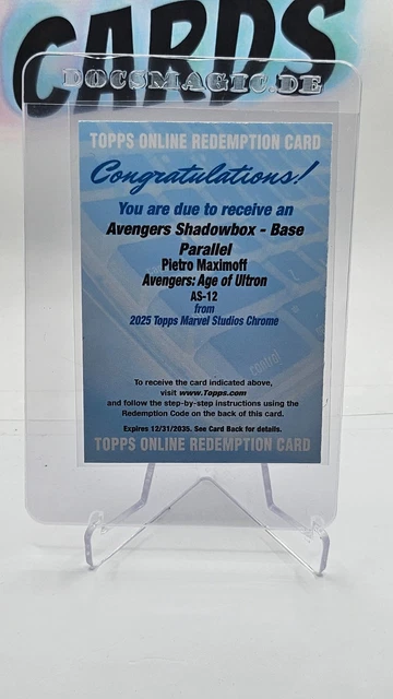 2025 TOPPS MARVEL STUDIOS CHROME PIETRO MAXIMOFF REDEMPTION CARD AUTO