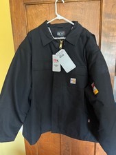 Carhartt NWT Jacket Men 3XL Black Firm Duck Insulated Coat 0C003 FRM Ret. 299