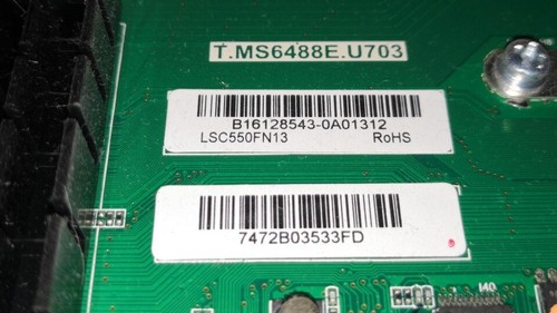 T.MS6488E.U703 7472B03533FD MAIN BOARD SHARP TV LC-55CUF8472ES - Imagen 3 de 8