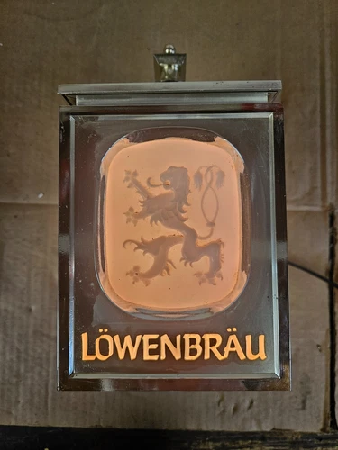 Vintage Lowenbrau Beer Sconce  Lighted Sign Bar Advertisement B