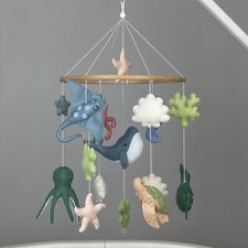 Ocean baby mobile whale Sea creature mobile Under the sea mobile Nautical mobile