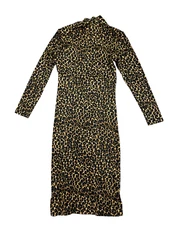 Attitudes by Renee Women's Leopard Petite Como Jersey Cross Front Dress MP