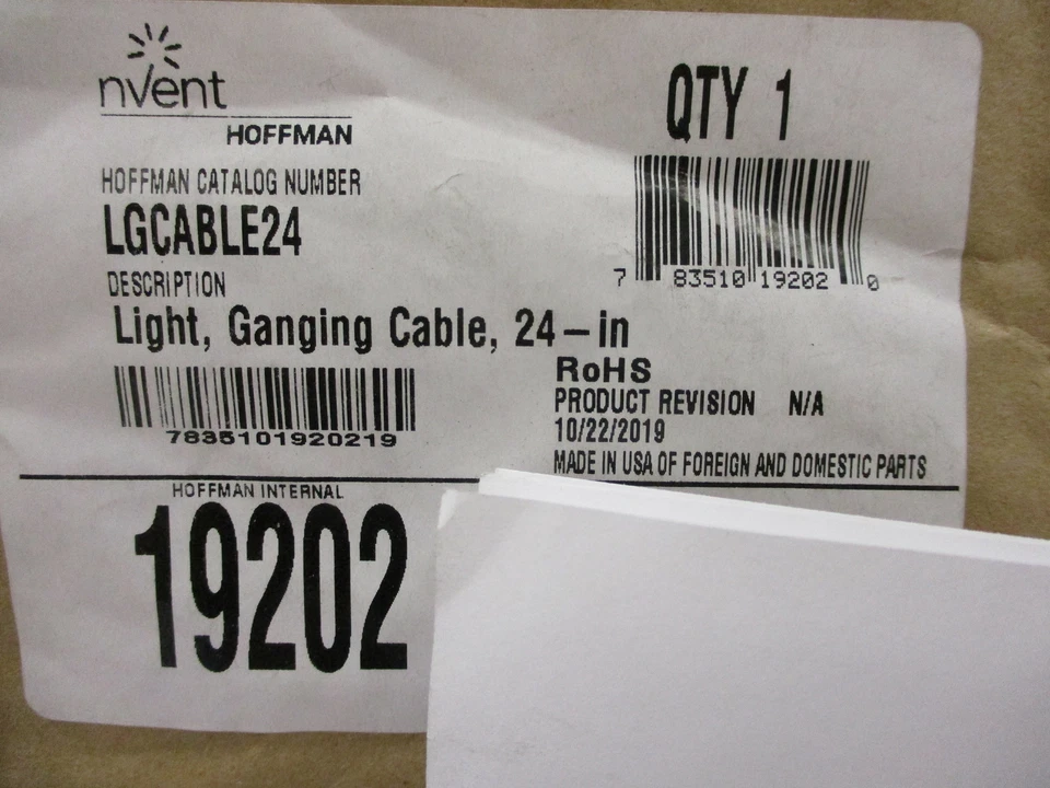 *NEW* HOFFMAN NVENT LGCABLE24 LIGHT GANGING CABLE 24" - Image 2 of 4