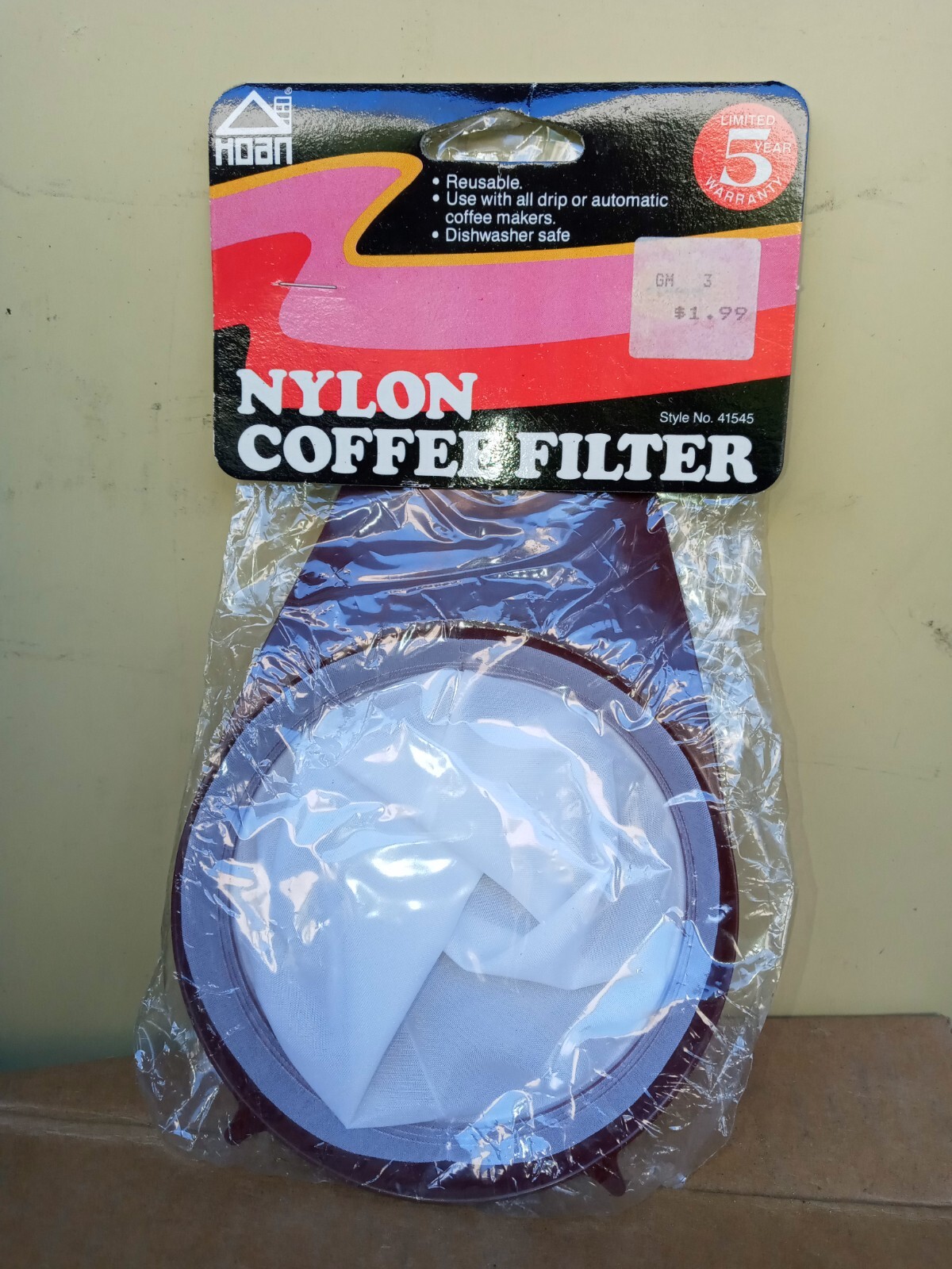 Vintage Nos HOAN Hong Kong NYLON COFFEE FILTER No. 41545 New Cib 10b eBay