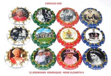 Lot de 12 JEROBOAMS  - REINE ELIZABETH II