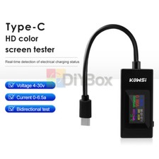USB Type-C Voltage Amps Charging Capacity Meter Tester Multimeter 4-30V 0-6.5A
