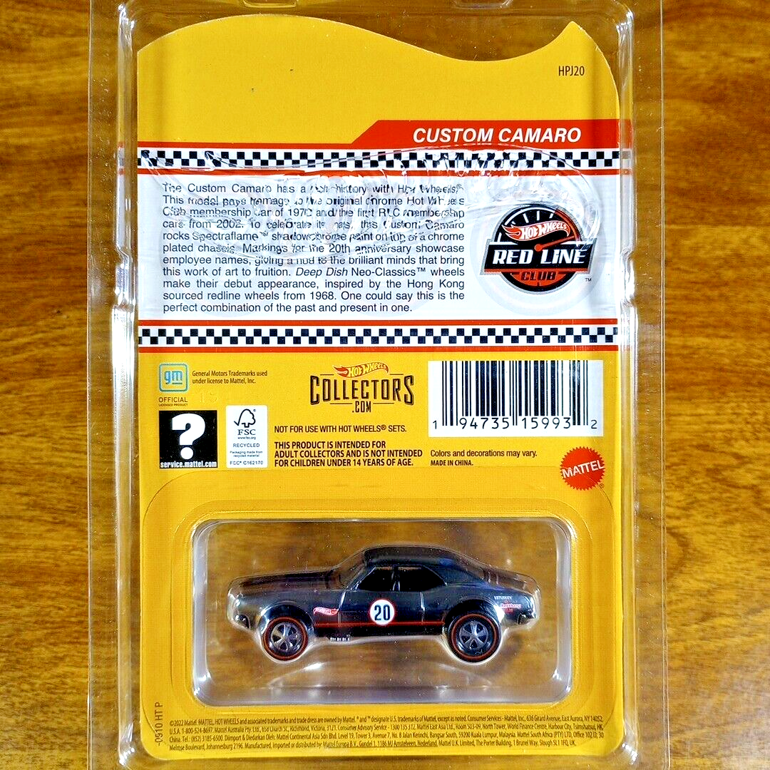 ミニカー 2005 HotWheels Chevy Camaro RLC Hot Wheels Chevy Camaro RLC 20th Anniversary Coming Soon