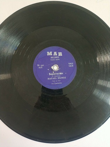 Rafael Munoz Separacion / Contrato Matrimonial MAR RECORDS 125 G+ 78 RPM #405à - Picture 4 of 4