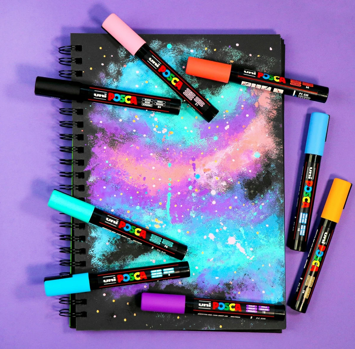 Uni-Ball POSCA PC-5M Paint Marker Art Pens - Nebula Set of 8 Pens