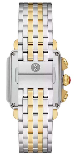 Michele Deco Chronograph Date Two-Tone Steel Diamonds Womens Watch MWW06A000779 - Picture 3 of 3