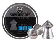 RWS Field Line 200 Count SUPERPOINT EXTRA Pointed 5.5mm .22 Caliber Pellets