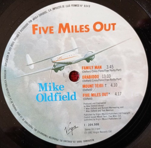 MIKE OLDFIELD ** Five Miles Out ** ORIGINAL 1982 Spain GATEFOLD LP - Picture 4 of 5