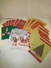Lot of 28 Christmas Cards Some Duplicates Cute Holiday Santa Season Greetings