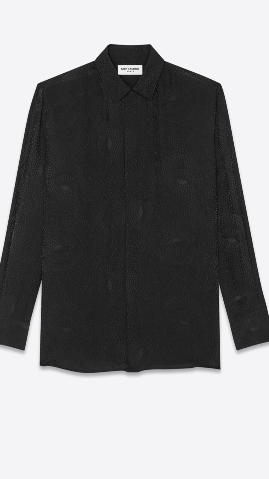 Camicia in seta art deco da uomo Saint Laurent sciolta. 39 15.5. $990