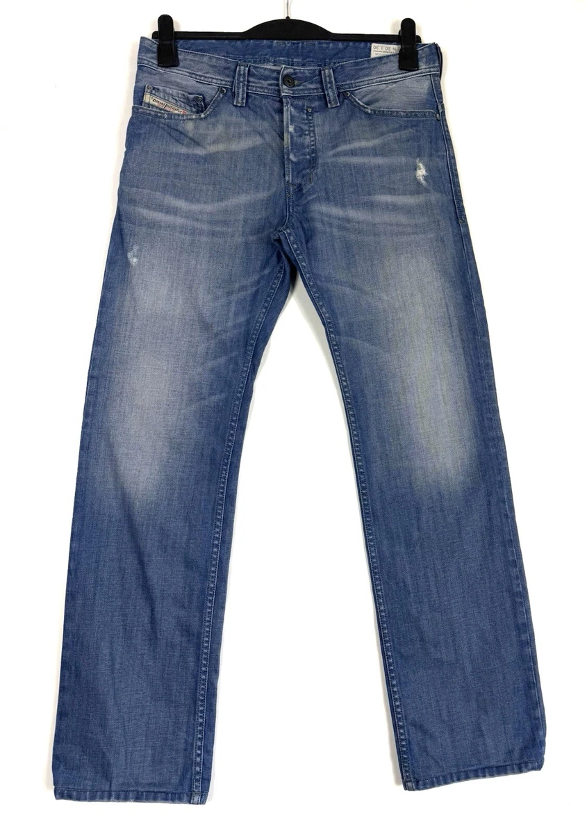 Diesel Uomo Jeans Safado RB065 Blu | Denim Dritto Di Lusso Taglia 32/32 Nuovo