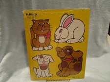 Playskool My Pets 180-08 4 Piece Wooden Vintage Puzzle