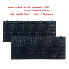 New 2Pcs Laptop Keyboard For Dell Chromebook 11 5190 3100 3400 0D2DT 00D2DT