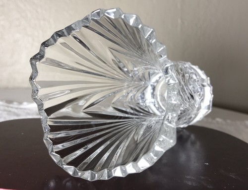 Vintage Mikasa Akzent Kristall Knospe Vase QQ251/613 überbackene Fächer Bögen 5" NEU - Bild 11 von 12