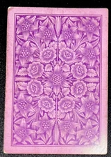 SQ131 Swap Playing  Cards 1  Antique Eng Square Corner Flowers Patterns C1800’s