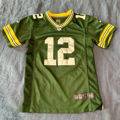 Nike Stitched Aaron Rodgers Green Bay Packers ON FIELD Jersey Football Youth M