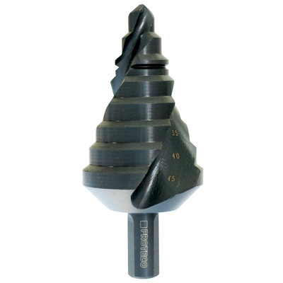 HSS TiALN Profi Stufenbohrer 10-45 mm Schälbohrer Konusbohrer Kegelbohrer Fräser