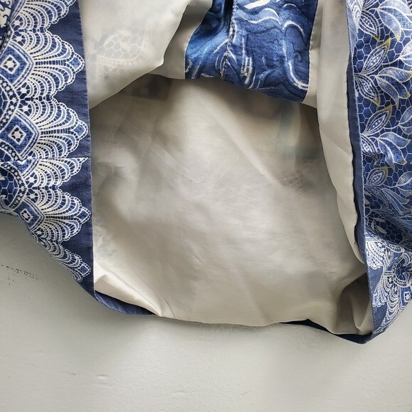 Silk Blazer Mixed Print Patchwork Button Up Jacke… - image 15