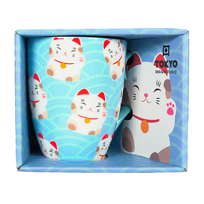 Tokyo Desgin Tasse Kawaii Lucky Cat Geschenkbox Glückskatze Motiv